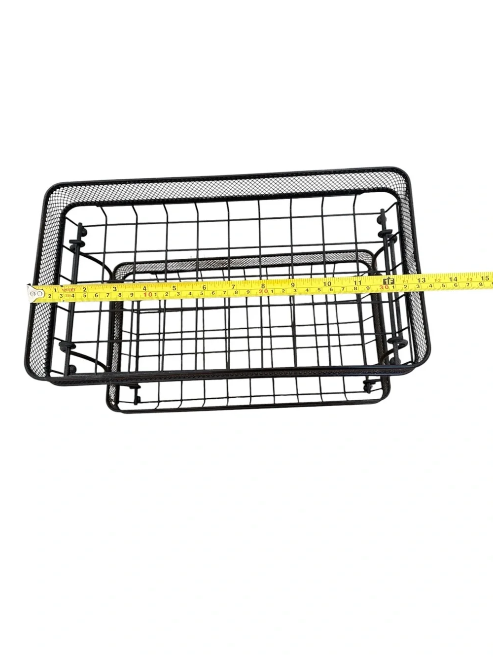 Two-Tier Black Metal Counter Organizer